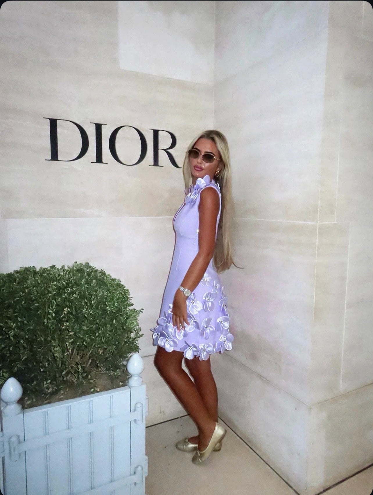 CINDY  LILAC  Flower Bandage dress ( next day delivery available )