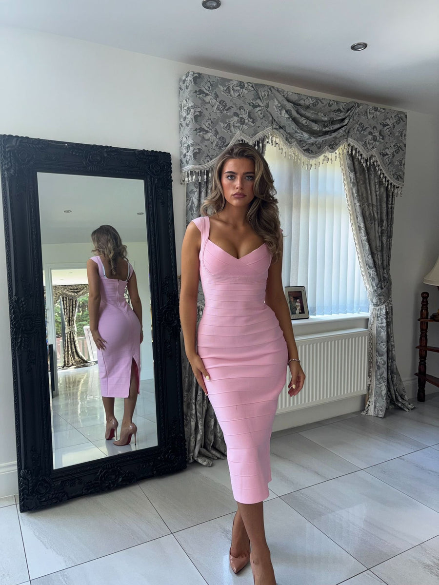 MELISSA Baby Pink Bandage dress (Next Day Delivery Available )